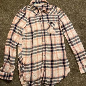 Pink plaid long sleeve